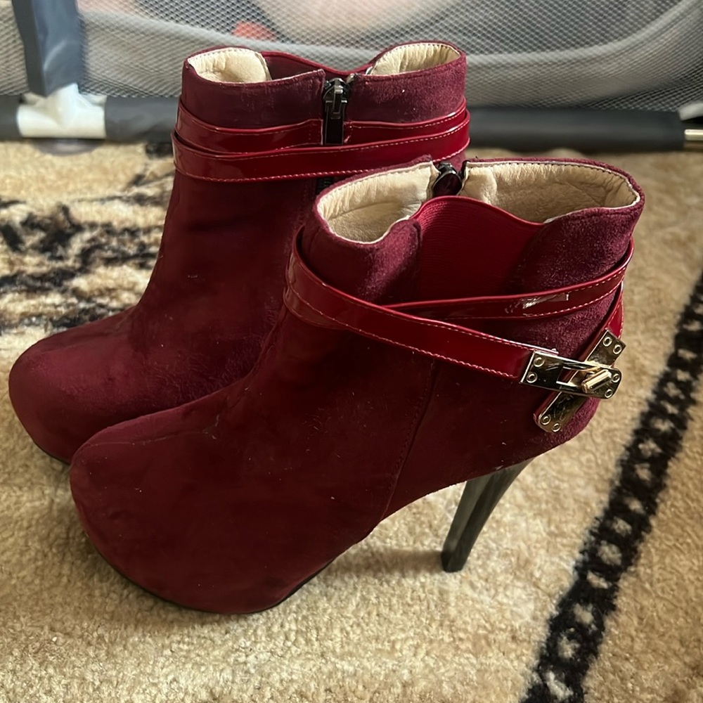 Cute tall heel booties